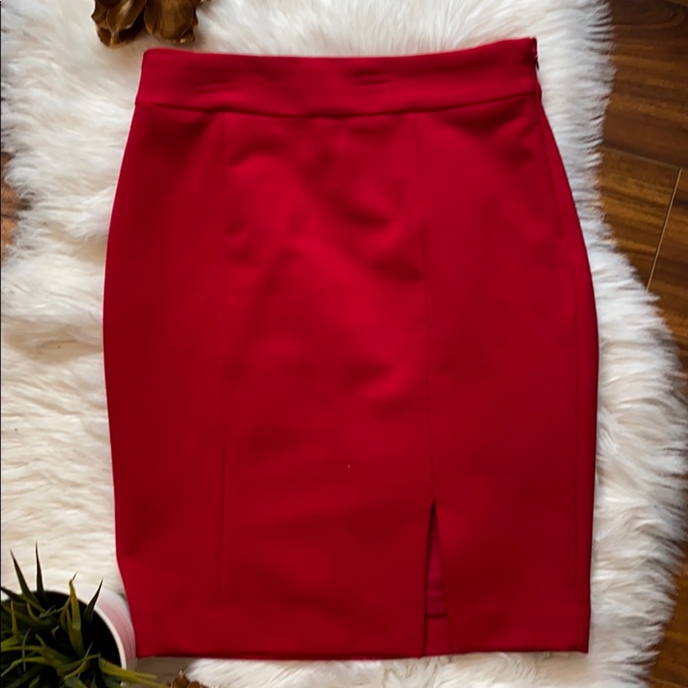 Red Ann Taylor skirt